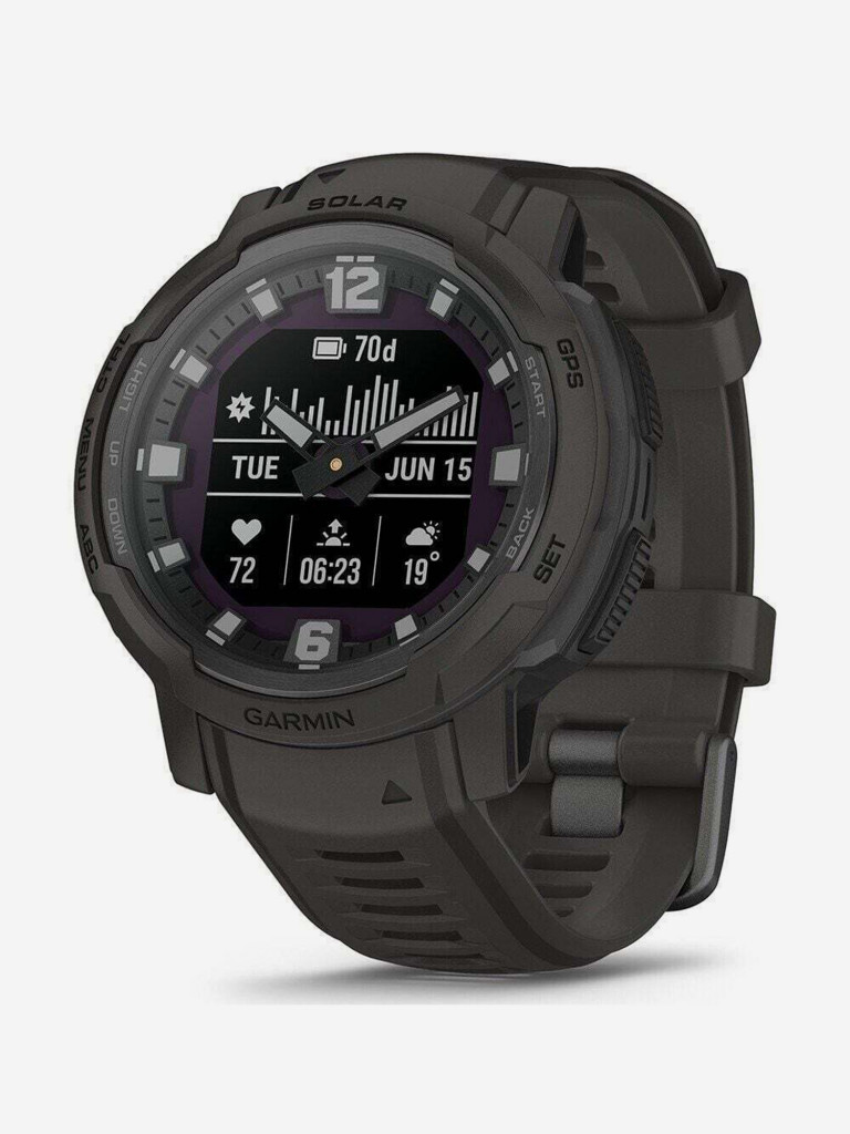 Спортивные наручные часы Garmin Instinct Crossover Solar Graphite