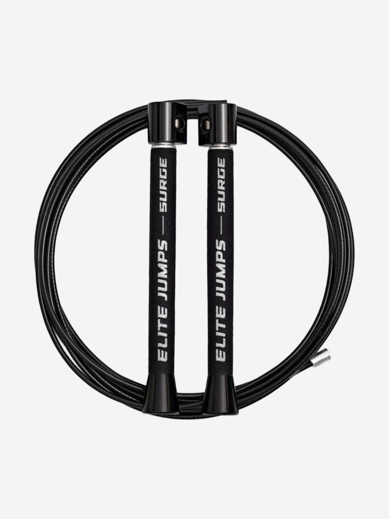 Elite Jumps, Surge 3.0, скакалка для скоростных прыжков и трюков, Speed Jump Rope, черная