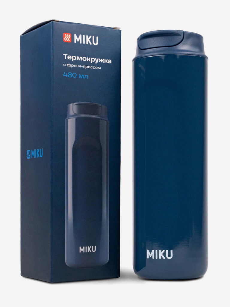 Термокружка с френч-прессом MIKU 480 мл (TH-MGFP-480BL), цвет синий