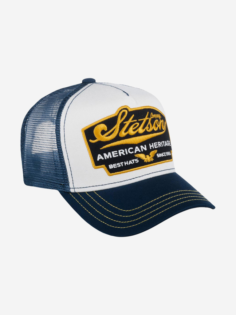Бейсболка с сеточкой STETSON 7751103 TRUCKER CAP AMERICAN HERITAGE (синий)