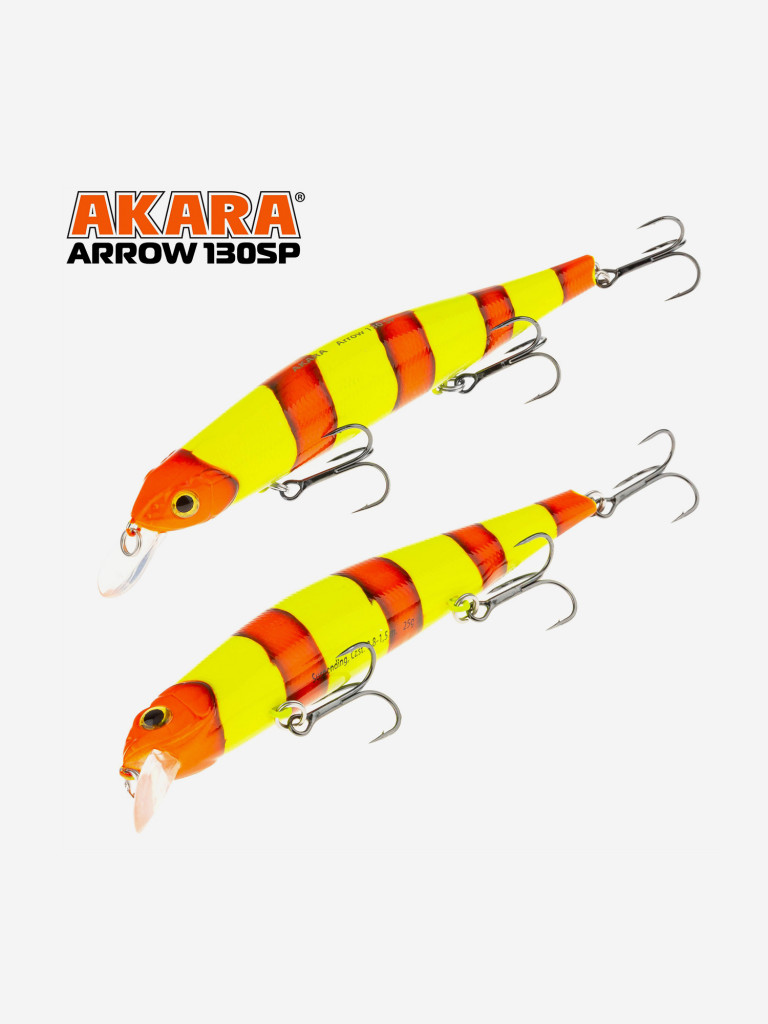 Воблер Akara Arrow 130SP минноу суспендер на щуку, судака 25гр A70