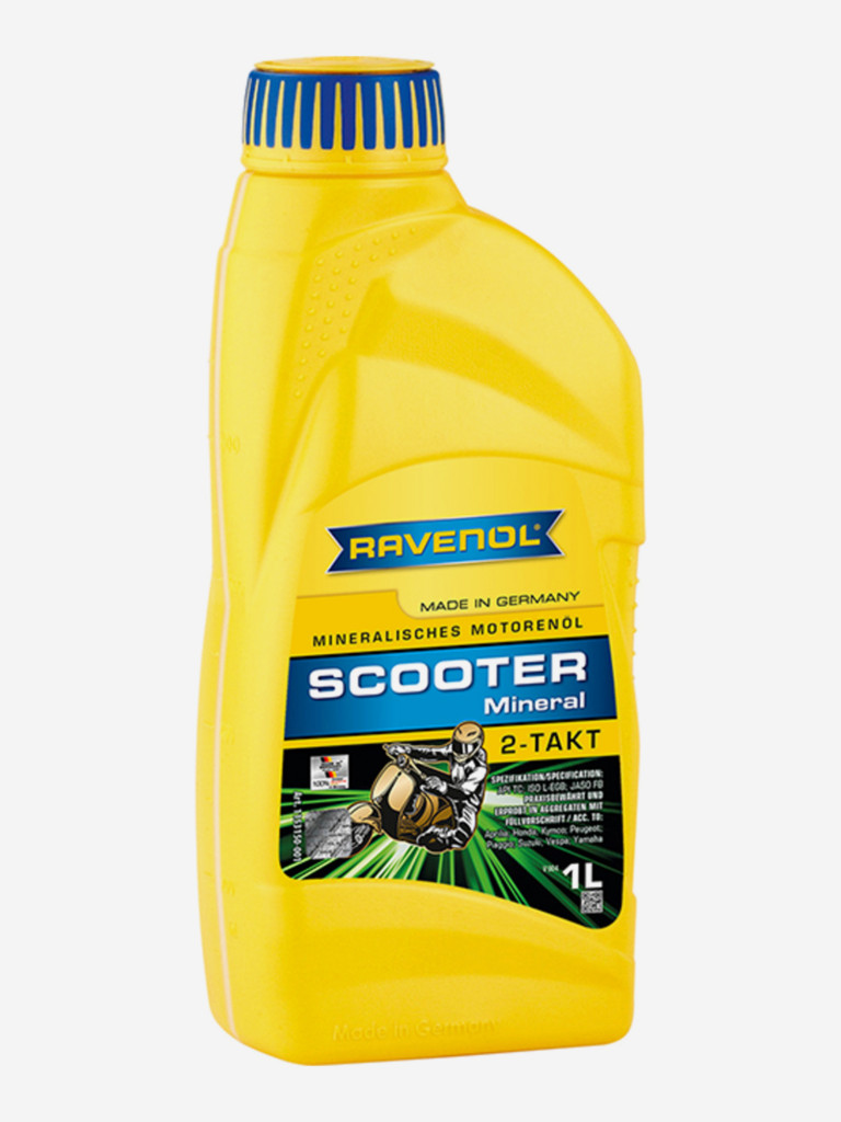 Моторное масло для 2T скутеров RAVENOL Scooter 2-Takt Mineral, 1 литр