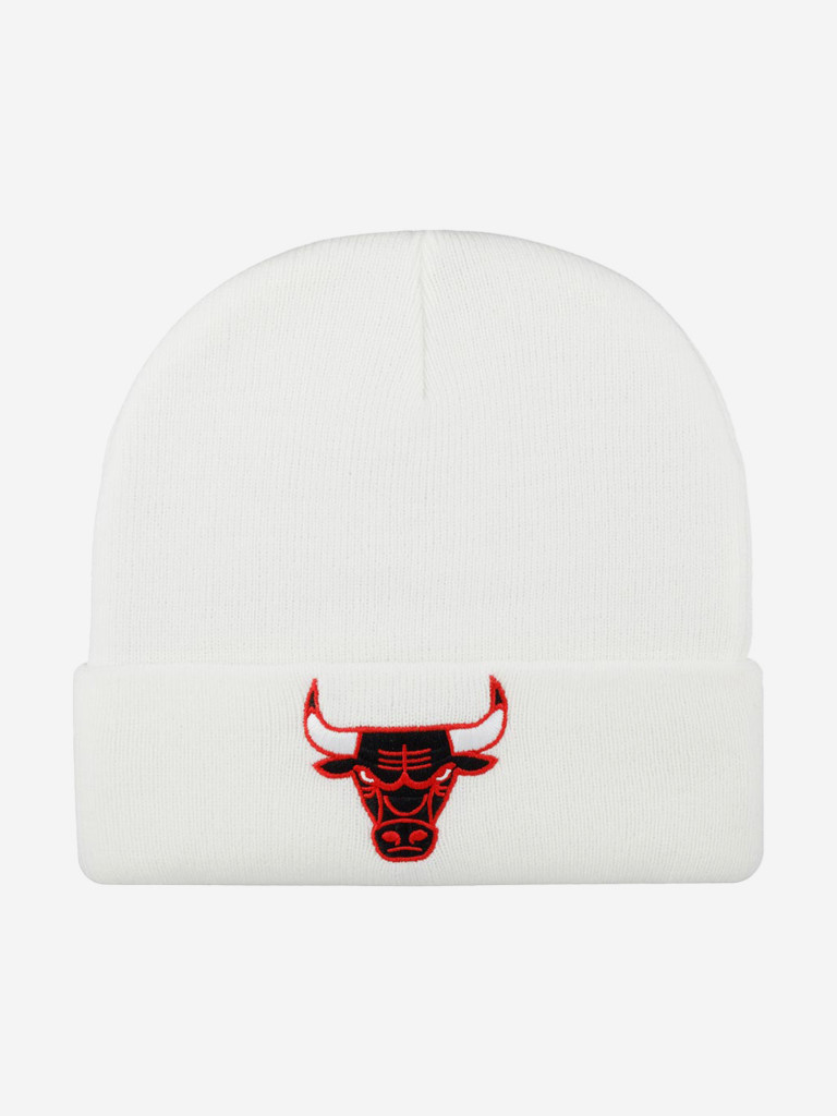 Шапка с отворотом MITCHELL NESS EU175-TEAMTALK-WHT Chicago Bulls NBA (белый)