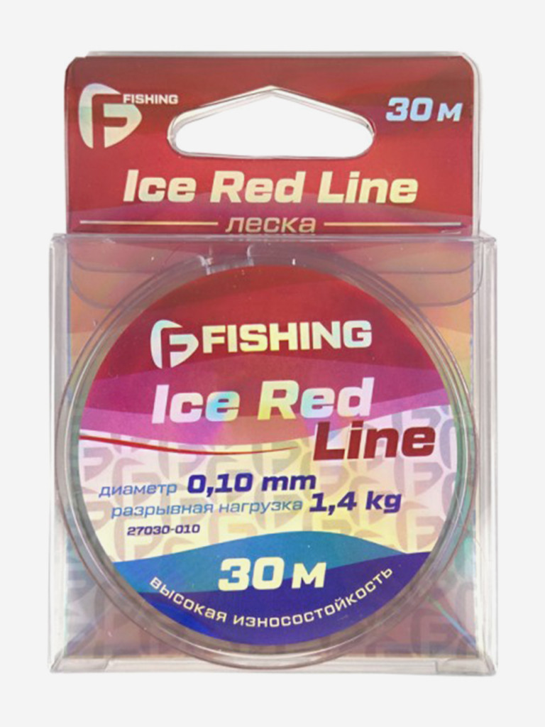 Леска F-FISHING Ice Red Line 30м 0,10мм