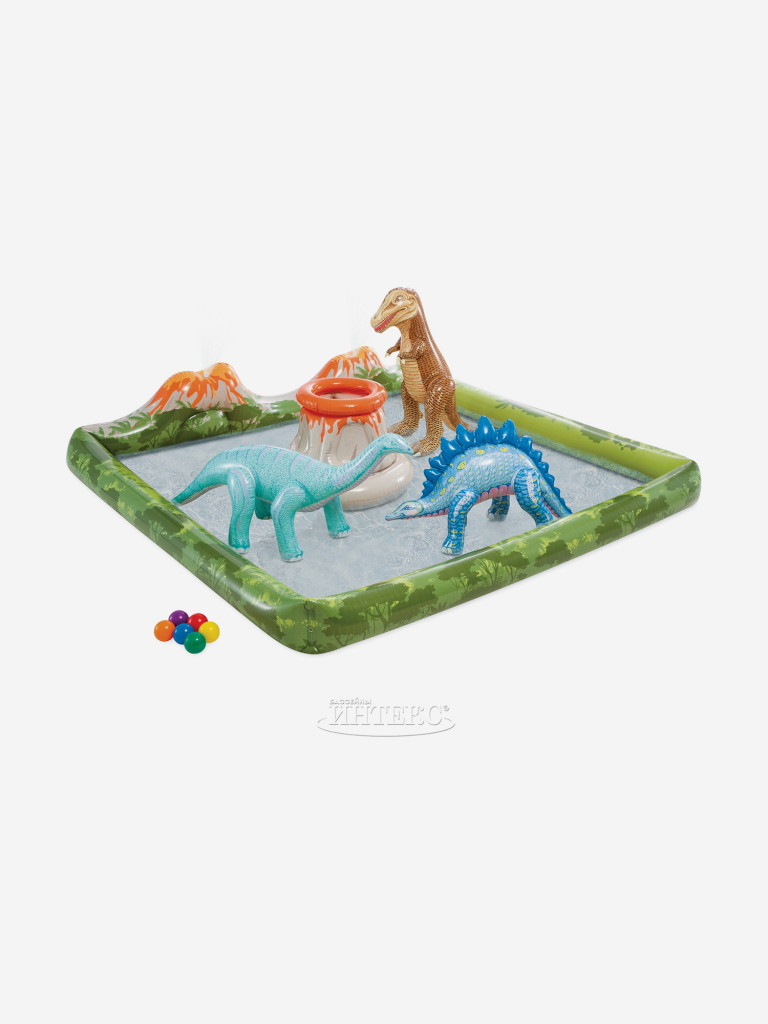 Игровой центр Intex 56132 Jurassic Adventure, 2+ (201х201х36см)