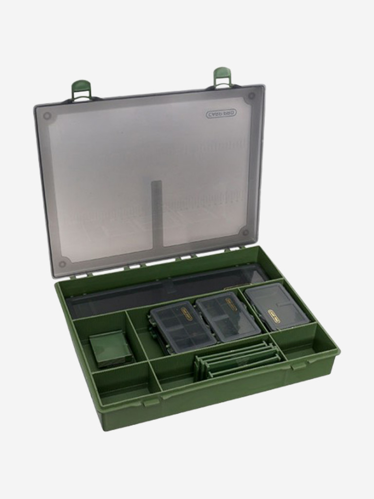 Коробка карповая комплект 6 коробок и поводочница CARP PRO 360x300x60мм