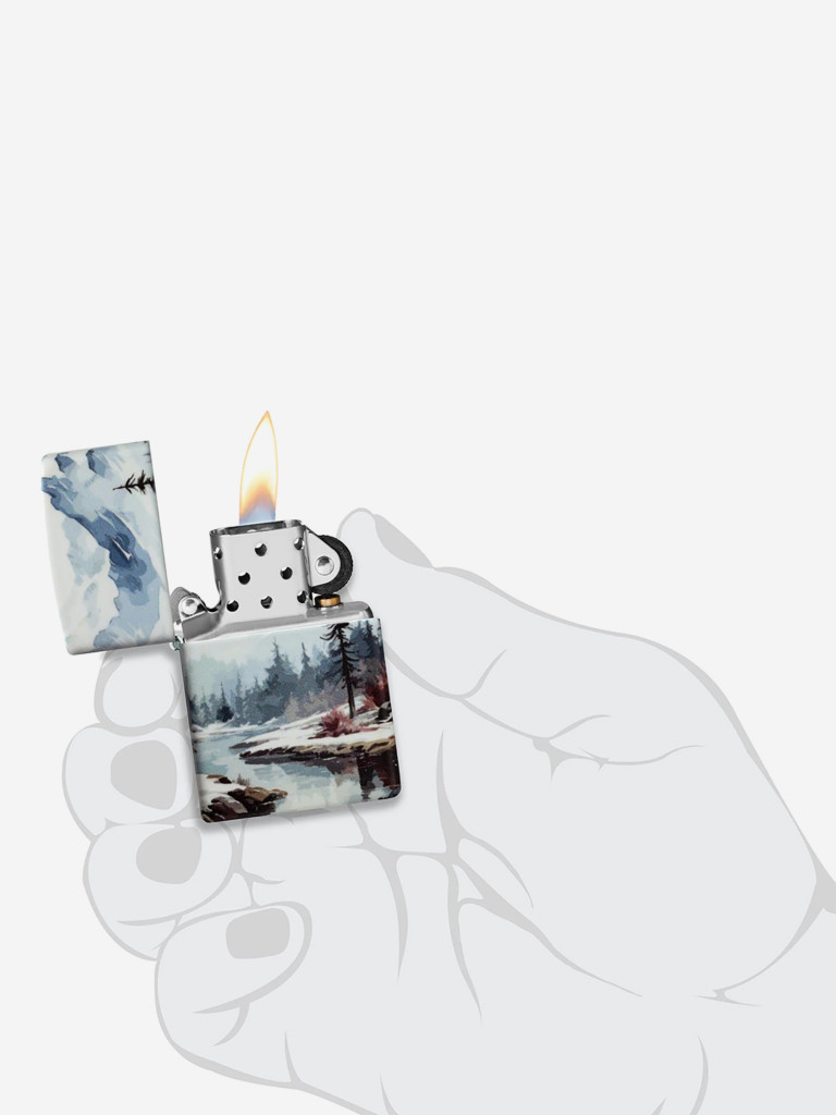 Зажигалка бензиновая ветроустойчивая Zippo Frozen Valley 540 Matte