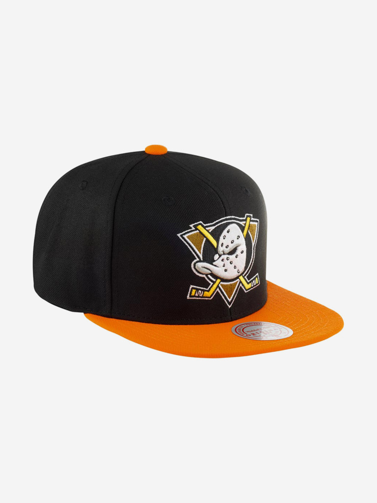 Бейсболка с прямым козырьком MITCHELL NESS HHSS5367-ADUYYPPPBKOR Anaheim Ducks NHL