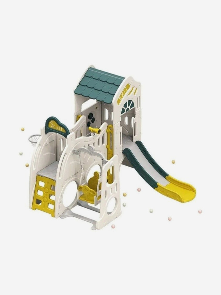 Игровой комплекс UNIX Kids Playhouse с горкой и качелями