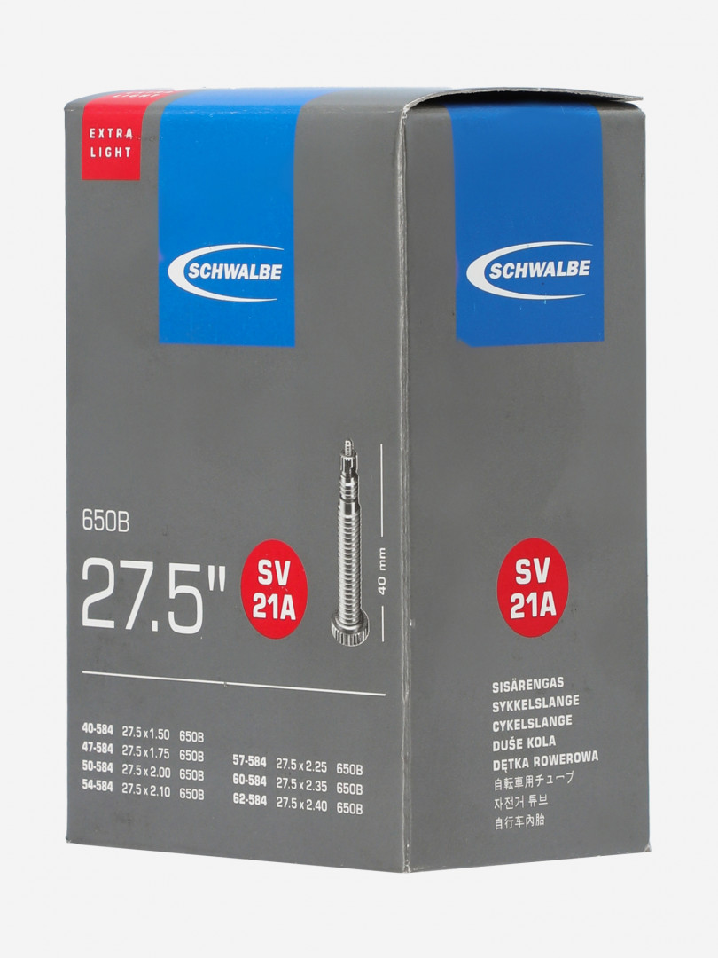 фото Камера schwalbe sv21a extra light 27.5" велониппель, черный