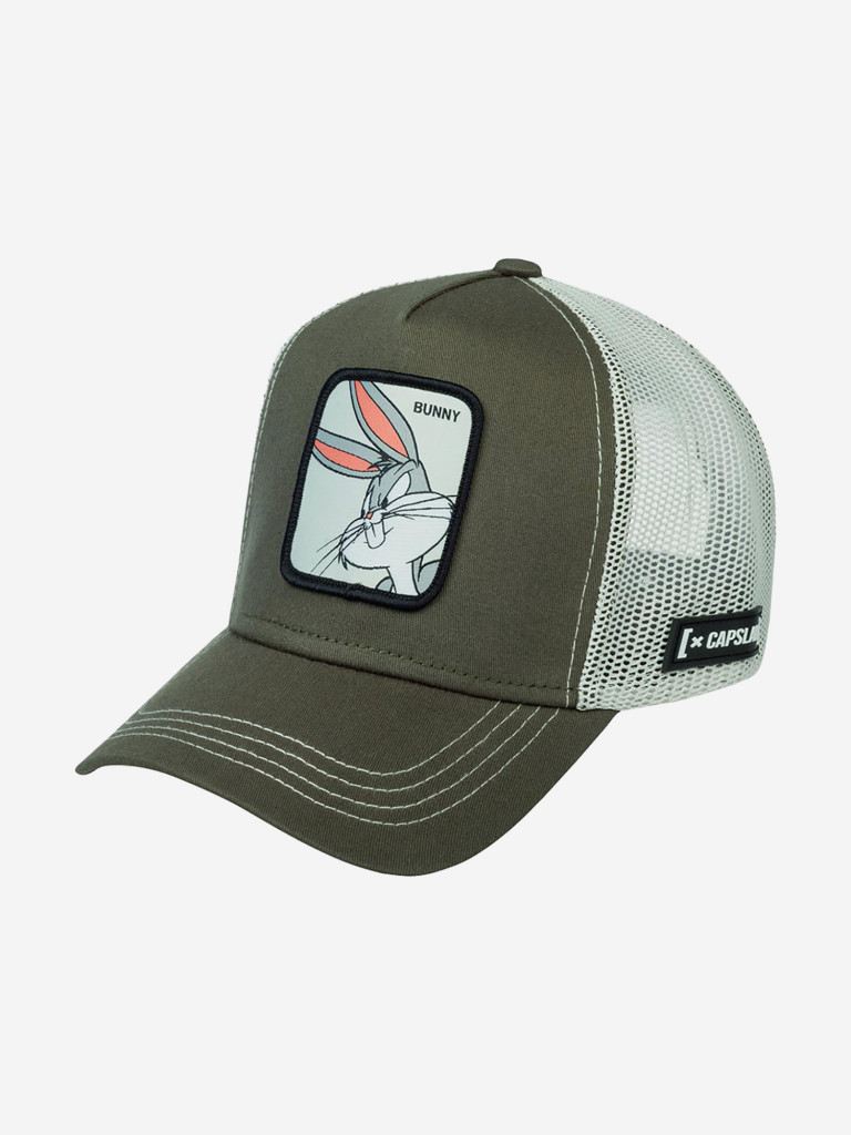 Бейсболка с сеточкой CAPSLAB CL/LOO/1/BUN2 Looney Tunes Bugs Bunny (оливковый)