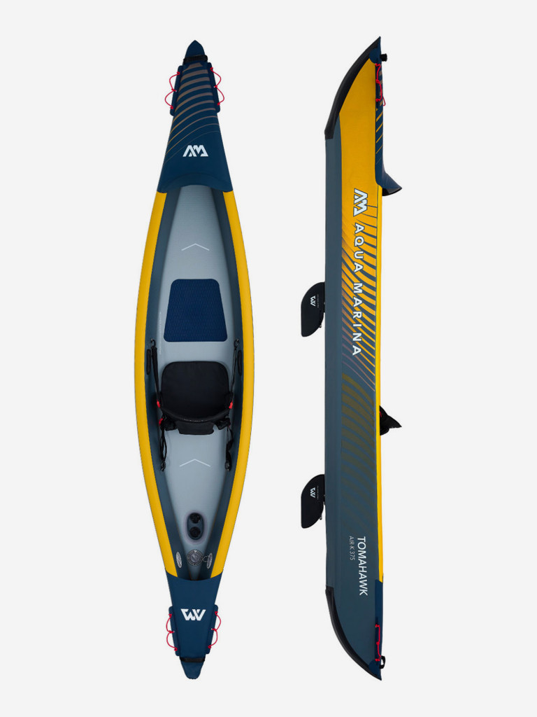 Надувной каяк Aqua Marina TOMAHAWK AIR-K, 375 см, Одноместный каяк