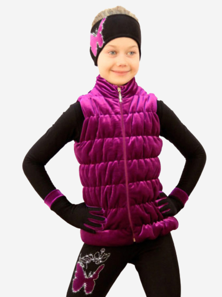 Жилетка для фигурного катания детская бархатная IceDress