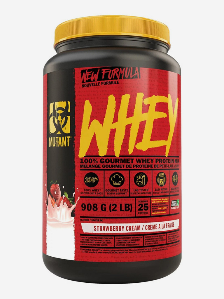 Протеин Mutant Whey клубника со сливками 908 г.