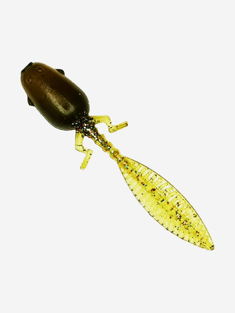 Набор для рыбалки. Cиликоновые приманки. Головастик RuBaits Tadpole 38, 50, 70 мм Cлаг, рак, личинка. На окуня судака форель. Микроджиг. Тыква звёздная Green Pumpkin Stars