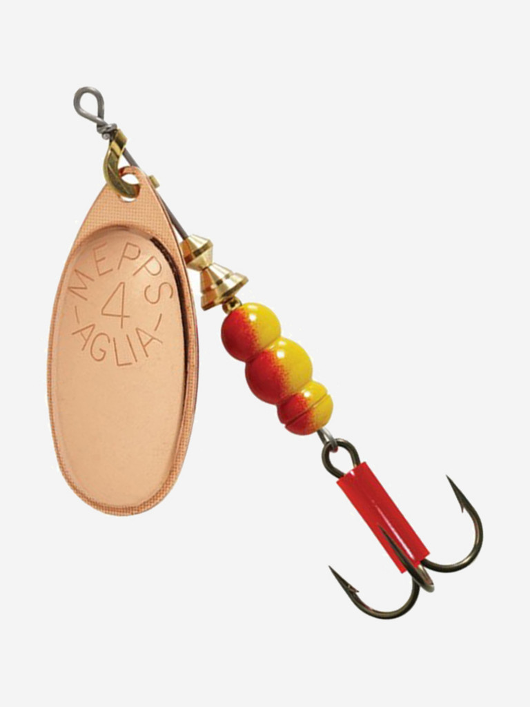 Блесна для рыбалки вертушка Mepps AGLIA 4, Copper, комплект из 5 штук