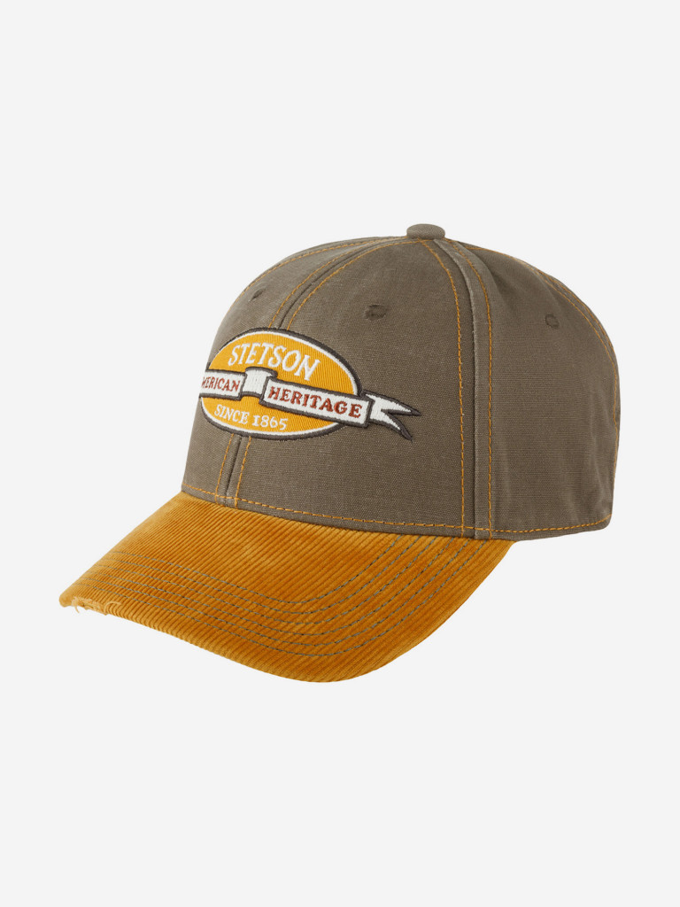 Бейсболка STETSON 7721169 BASEBALL CAP VINTAGE DISTRESSED (оливковый)