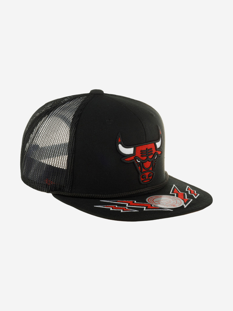 Бейсболка с прямым козырьком MITCHELL NESS HHSS7016-CBUYYPPPBLCK Chicago Bulls NBA (черный)