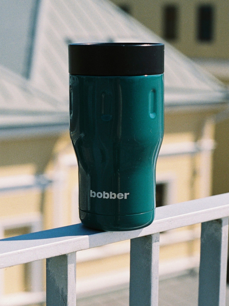Термокружка вакуумная BOBBER Tumbler 350 мл, крышка 360, тепло до 6 часов, темно-бирюзовый
