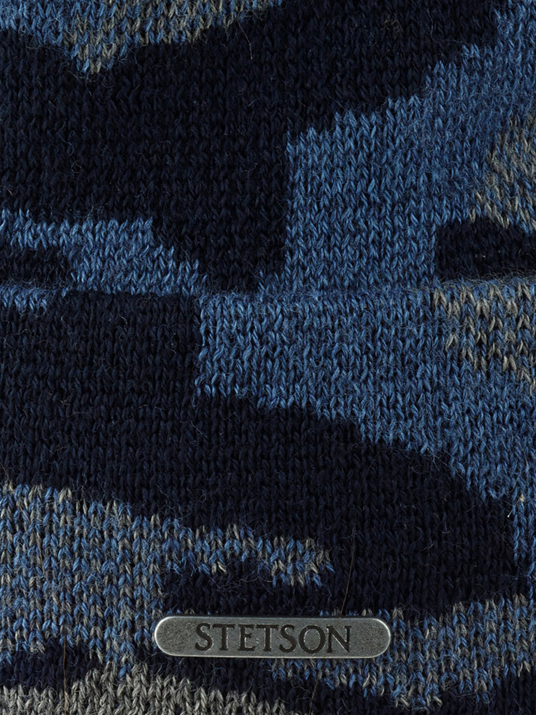 Шапка с отворотом STETSON 8599377 BEANIE JACQUARD WOOL/ACRYL (серый)