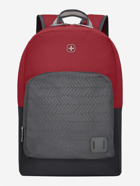 Рюкзак WENGER NEXT Crango 16", красный/черный, переработанный ПЭТ/Полиэстер, 33х22х46 см, 27 л.