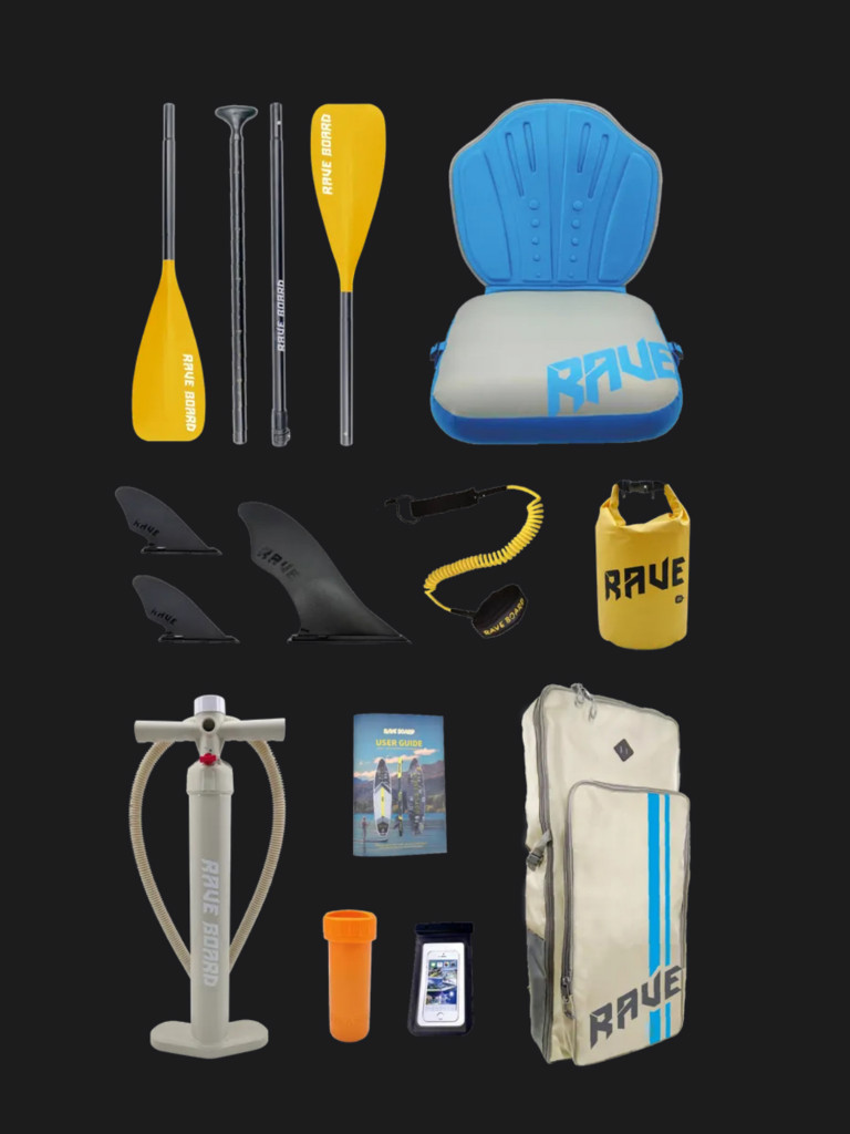 SUP-доска Rave Board 101A Pro 350*83*15,полный комплект