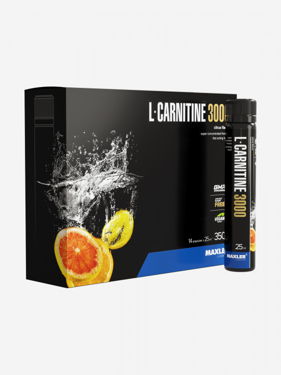 МАКСЛЕР Л-Карнитин 3000 (вкус: цитрус) / MAXLER L-Carnitine 3000 (Citrus flavor) 14*25 мл