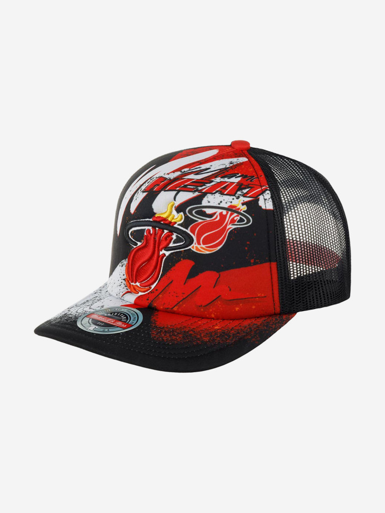 Бейсболка с сеточкой MITCHELL NESS HHSS2993-MHEYYPPPBLCK Miami Heat NBA (черный)