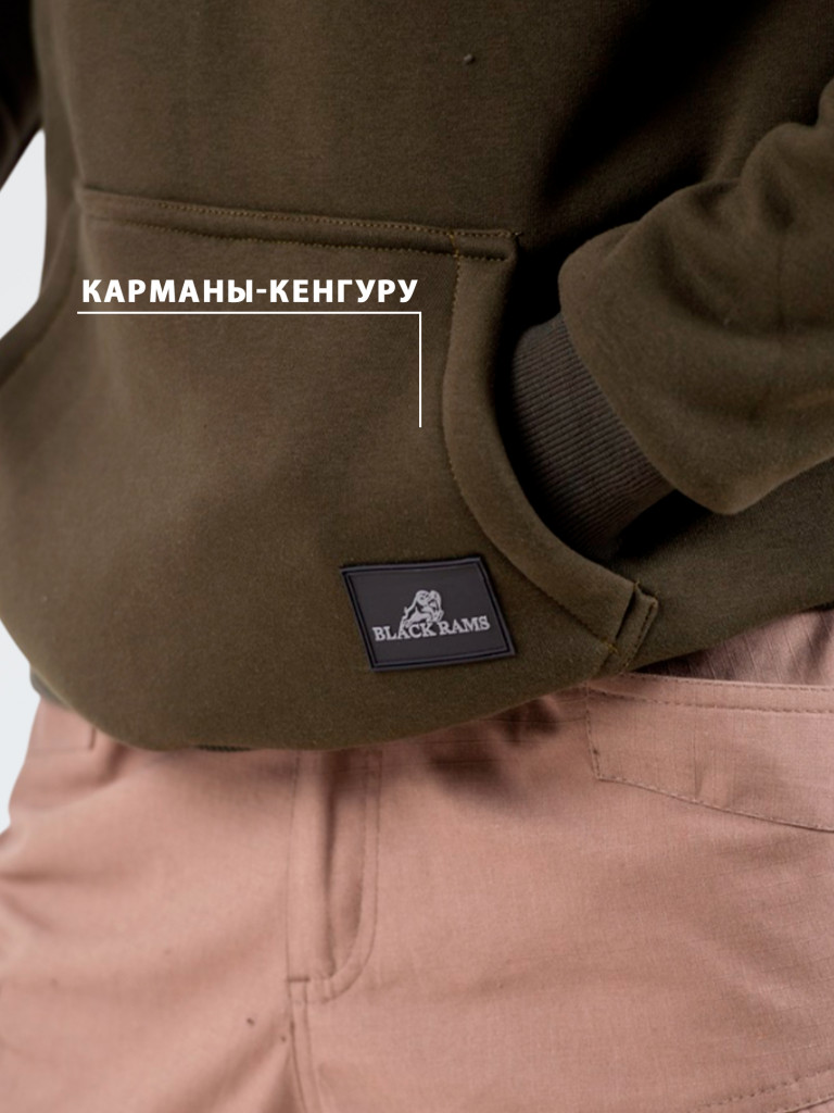 Худи для охоты и рыбалки Black Rams HBR-001 Хаки XXL