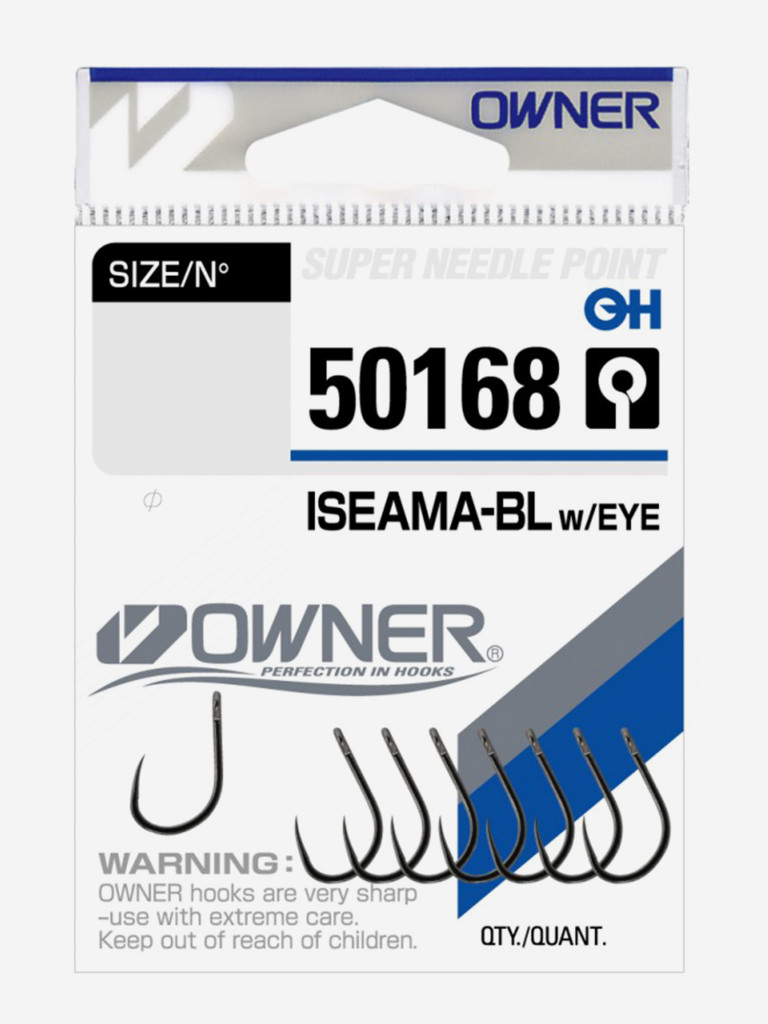 Крючок OWNER Iseama BL w/eye BC №1 4шт