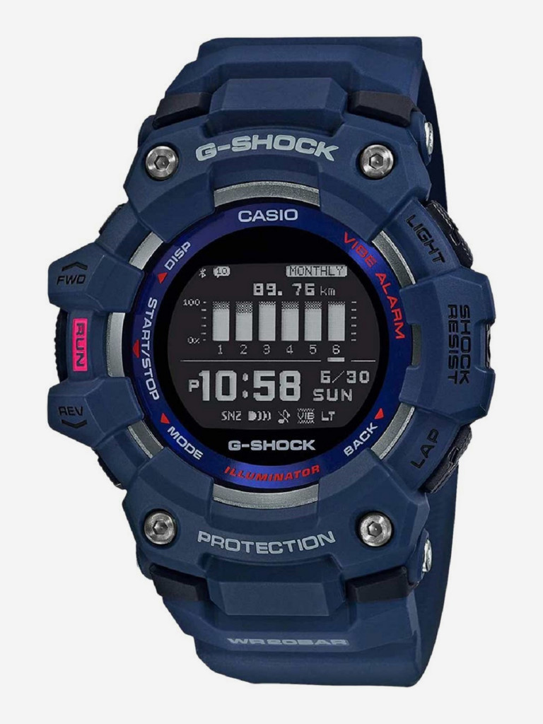 Спортивные часы Casio G-Shock GBD-100-2E синий/черный цвет — купить за  17090 руб., отзывы в интернет-магазине Спортмастер