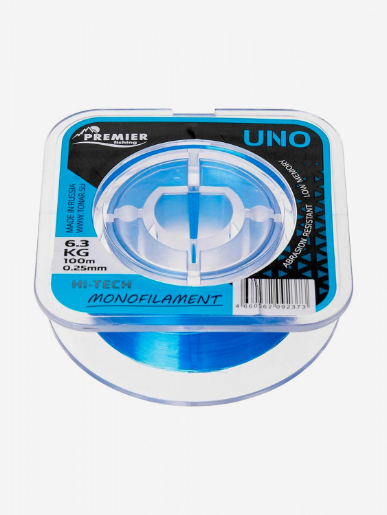 Леска для рыбалки Premier Fishing UNO Nylon 0,25мм, 100м, 6,3кг, голубой