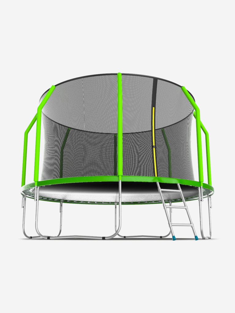 Батут каркасный EVO JUMP Cosmo 12ft зеленый, защитная сеть, диаметр 366 см