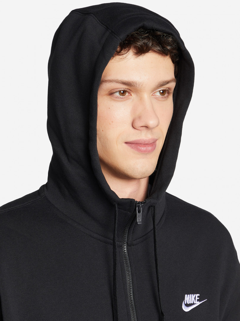 фото Толстовка мужская nike sportswear club fleece, черный