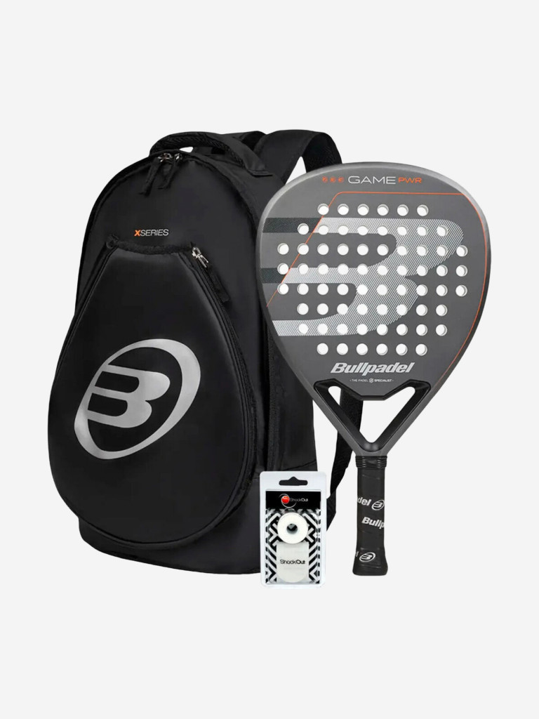 Ракетка BULLPADEL PACK GAME PWR GRAY BAG TOUR BLACK