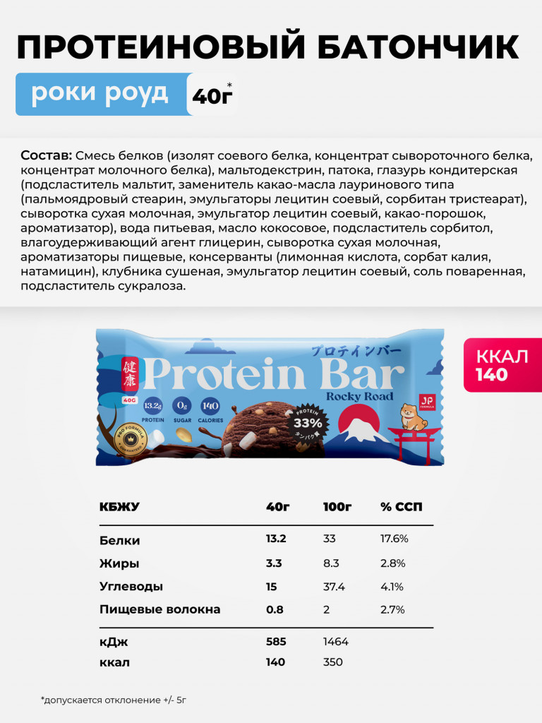 Протеиновые батончики без сахара в шоколадной глазури,Роки роуд 16шт