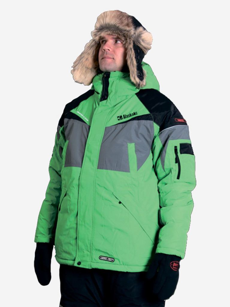 Куртка мужская зимняя Alaskan DAKOTA зеленая для рыбалки и охоты