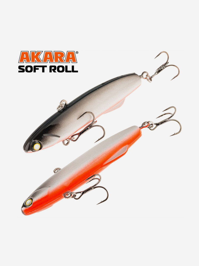 Воблер ратлин Akara Soft Roll 90мм 30г A9 виб зимний на щуку, судака