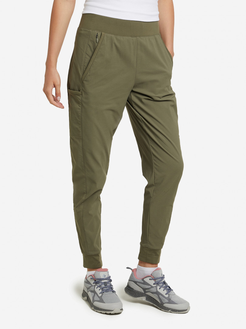 фото Брюки женские columbia leslie falls jogger, зеленый