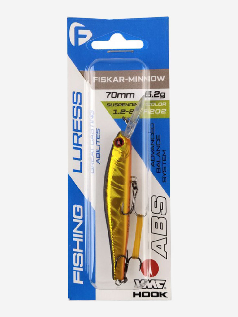 Воблер Fiskar Minnow 70SP 70мм 5,7г 0,6-1,2м F102 Суспендр