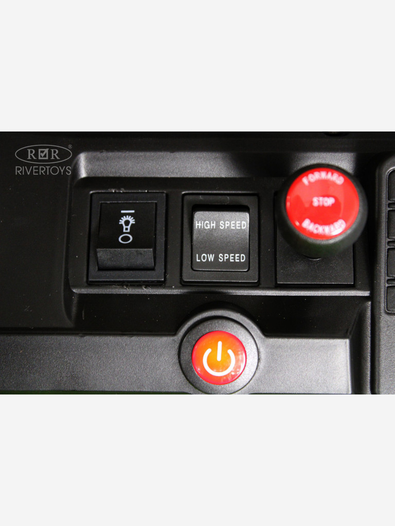 Двухместный 4 WD трансформер электромобиль RIVERTOYS Jeep с пультом
