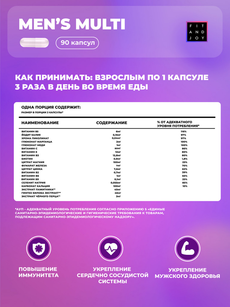 Набор витаминов для мужчин в капсулах, ZMA для тестостерона