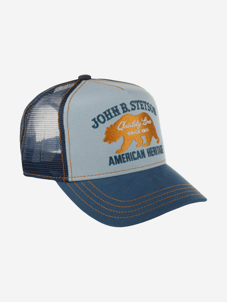 Бейсболка с сеточкой STETSON 7751101 TRUCKER CAP BEAR (голубой)