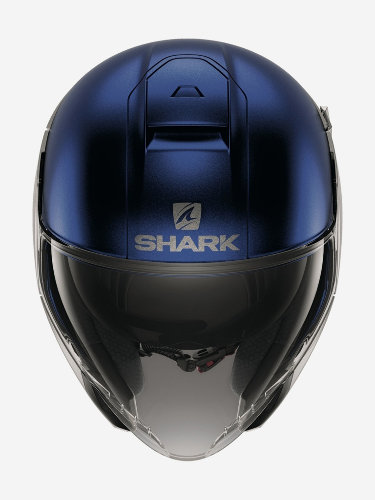 Мотошлем открытый SHARK CITYCRUISER DUAL BLANK MAT Silver/Blue/Silver