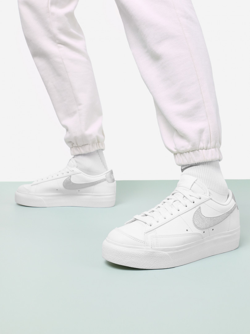 фото Кеды женские nike blazer low platform, белый