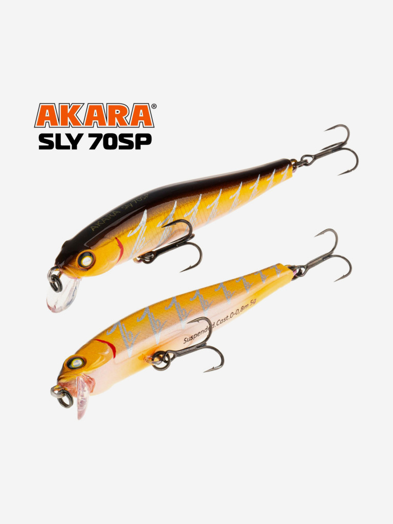 Воблер Akara Sly 70SP минноу суспендер на щуку, судака, окуня 5гр A234