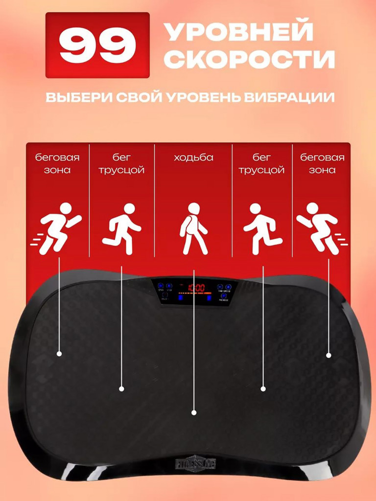 Виброплатформа для похудения Fitnesslive модель 102 цвет черный
