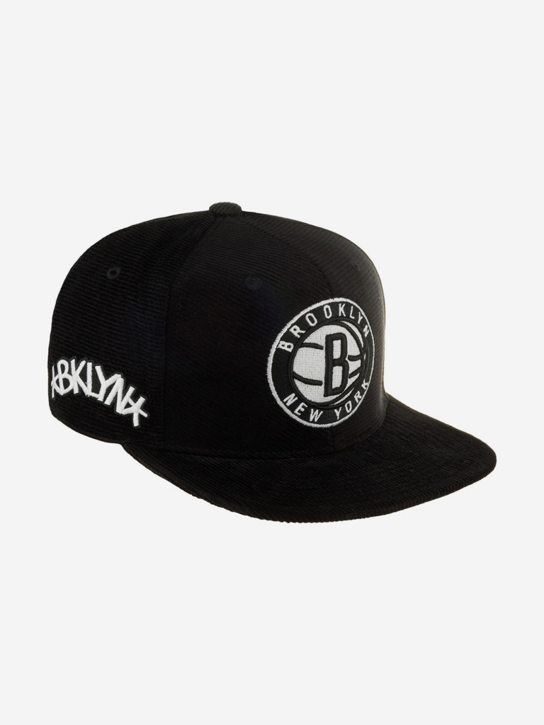 Бейсболка с прямым козырьком MITCHELL NESS HHSS6049-BNEYYPPPBLCK Brooklyn Nets NBA