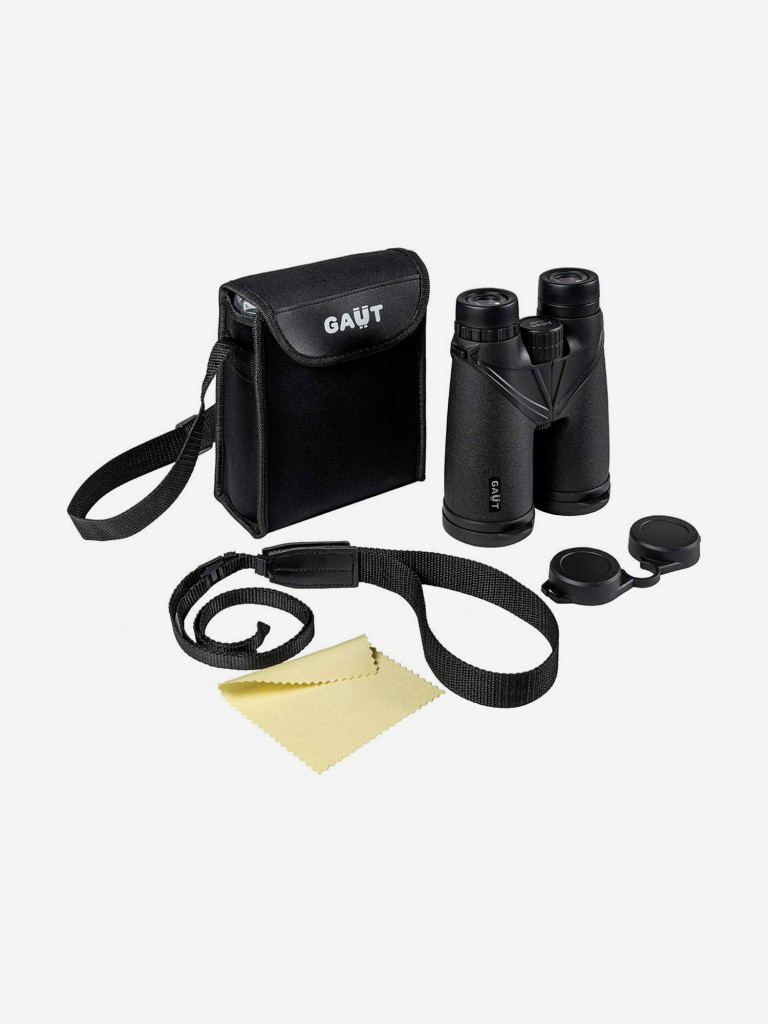 Бинокль GAUT Atlas 12x50 Waterproof, Roof-призмы BK7, IPX6, цвет - чёрный, 760г