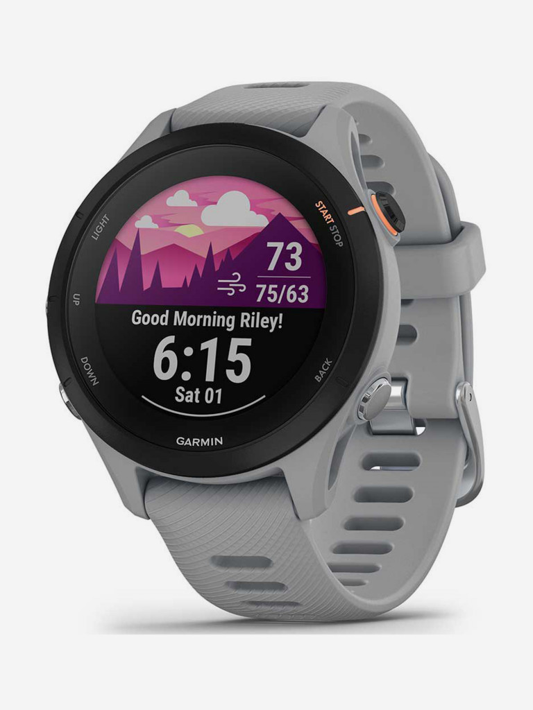 Спортивные часы Garmin Forerunner 255S Powder Grey со светло-серым ремешком